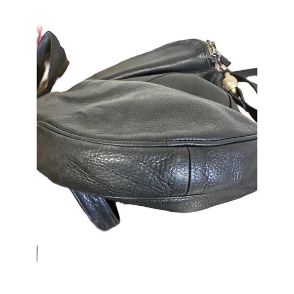 PLINIO VISONA MADE IN ITALY LEATHER PURSE Shoulder bag Zipper Detail - Picture 4 of 7